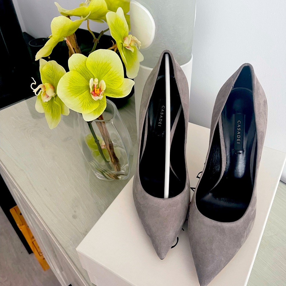 Casadei Blade Grey suede